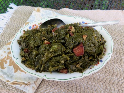 Mustard Greens Recipe Soul Food, Canning Mustard Greens, Southern Style Collard Greens Soul Food, Cooking Greens Southern Style, How To Cook Mustard Greens, Freezing Mustard Greens, Mustard Greens Recipe, Southern Mustard Greens, Cabbage And Collard Greens Soul Food