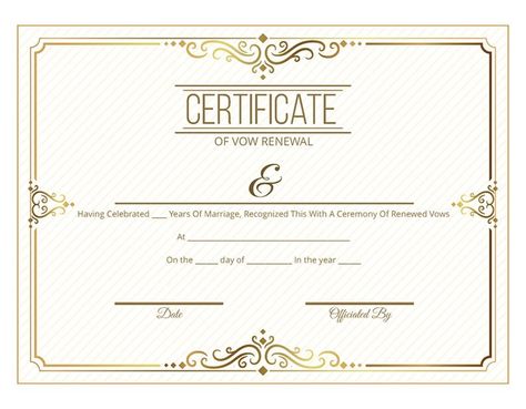 Free Vow Renewal Certificates: Download, Print Today! - IDoStill.com Vow Renewal Certificate, Scroll Templates, Perfect Attendance Certificate, Blank Certificate Template, Free Printable Certificates, Certificate Of Completion Template, Wedding Ceremony Script, Certificate Design Template, Awards Certificates Template