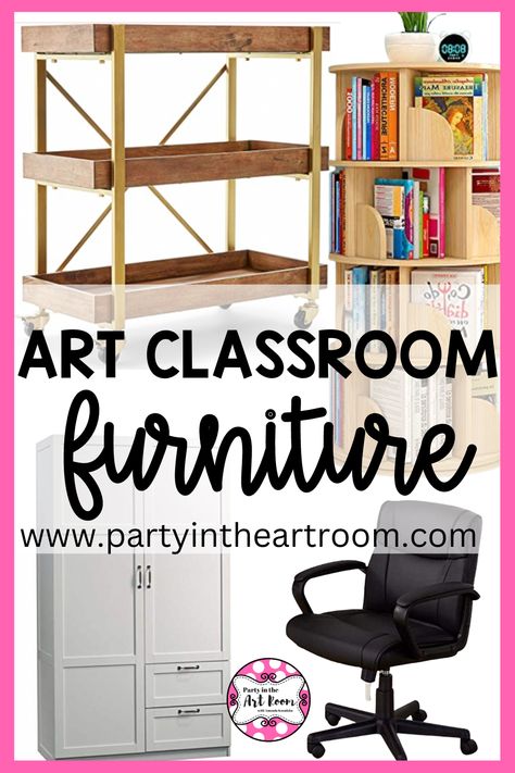 art classroom furniture must haves Art Room Supplies, Furniture Must Haves, Metal Bar Cart, Room Supplies, Mini Office, Art Cart, Teacher Desk, Tall Table, Classroom Furniture