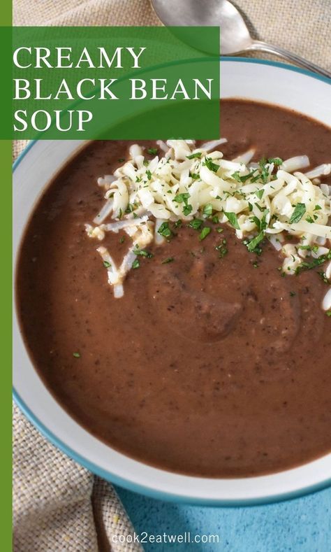 Easy Black Bean Soup, Navy Bean Soup, Black Bean Soup Recipe, Bean Soup Recipe, Bean Soup Recipes, Black Bean Soup, Lentil Recipes, Bariatric Recipes, Light Dinner