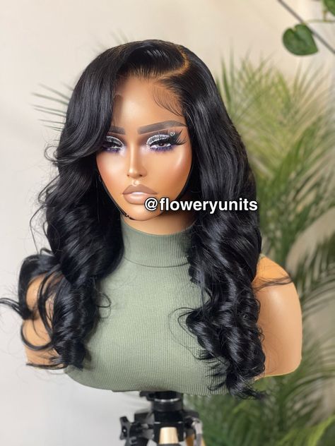 "Gloriosa" - Pre-order (processing time does apply) Beginner friendly Length: 18" Lace: 5x5 HD lace closure Parting: Left, middle, or right Hair Origin: Virgin Straight Custom colored jet black Hairline customized - pre-plucked, knots are subtly bleached, baby hair is optional Adjustable Elastic Band Attached Weave Styles For Black Women, 5x5 Closure Wig Hairstyles, Wig Styling, Long Hair Wigs, Beautiful Wigs, Human Hair Lace Wigs, Hair Game, Looks Chic, Love Hair