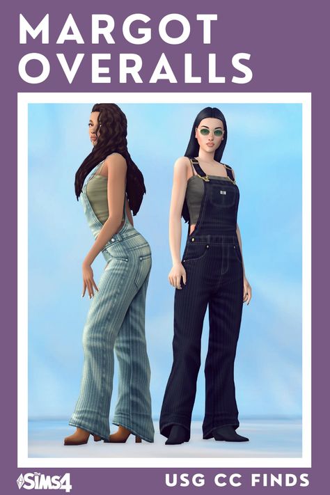 Serenity's Margot Overalls - Ultimate Sims Guides Sims Overalls, Serenity Sims 4 Cc, Sims 4 Cc Overalls, Sims 4 Overalls, Sims 4 Cas Background, Apple Set, Baggy Overalls, Sims 4 Cas, Sims 4 Clothing