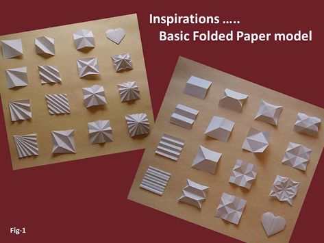 Folding Paper Crafts, Textile Design Sketchbook, Kirigami Art, Paper Folding Techniques, Mindfulness Art, Origami Paper Folding, Paper Structure, Origami And Kirigami, Folding Origami