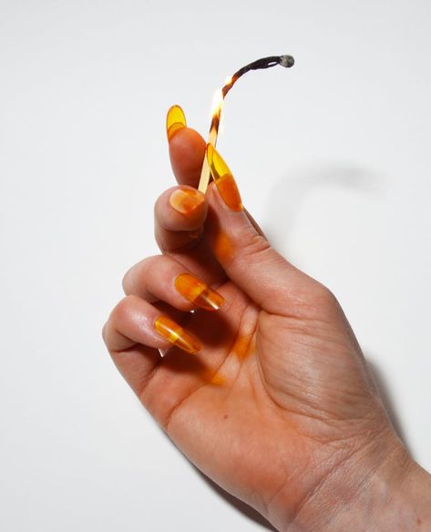 Transparent Orange Nails, Orange Clear Nails, Yellow Jelly Nails, Orange Jelly Nails, Signature Nails, Yellow Jelly, Nails Jelly, Orange Jelly, Nails Yellow