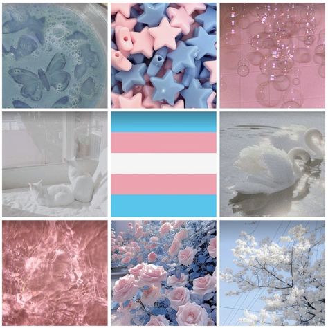 Trans mood board for pride month. If you have any requests drop them in the comments!! #moodboard #moodboards #trans #transgender #pride #pridemonth Trans Aesthetic, Mood Board Inspiration, Mood Board Design, Colour Board, Pride Month, Mood Boards, Mood Board, Color, Design