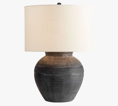 Faris Ceramic Table Lamp | Pottery Barn (US) Lamp Pottery, Williams Sonoma Home, Ceramic Table Lamp, Room Planner, White Lamp, Household Cleaners, Mirror Art, Ceramic Table Lamps, Black Lamps