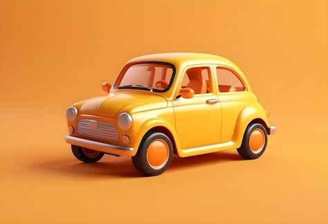 Toy Car Illustration, Background Horizontal, Yellow Cartoon, Photo Cute, Car Vector, Yellow Car, Cartoon Toys, Car Illustration, Business Card Maker