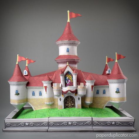 Castle Papercraft, Mario Bros Cake, Castle Crafts, Castle Ideas, Super Mario Odyssey, Original Nintendo, Princesa Peach, Castle Designs, Anime Crafts