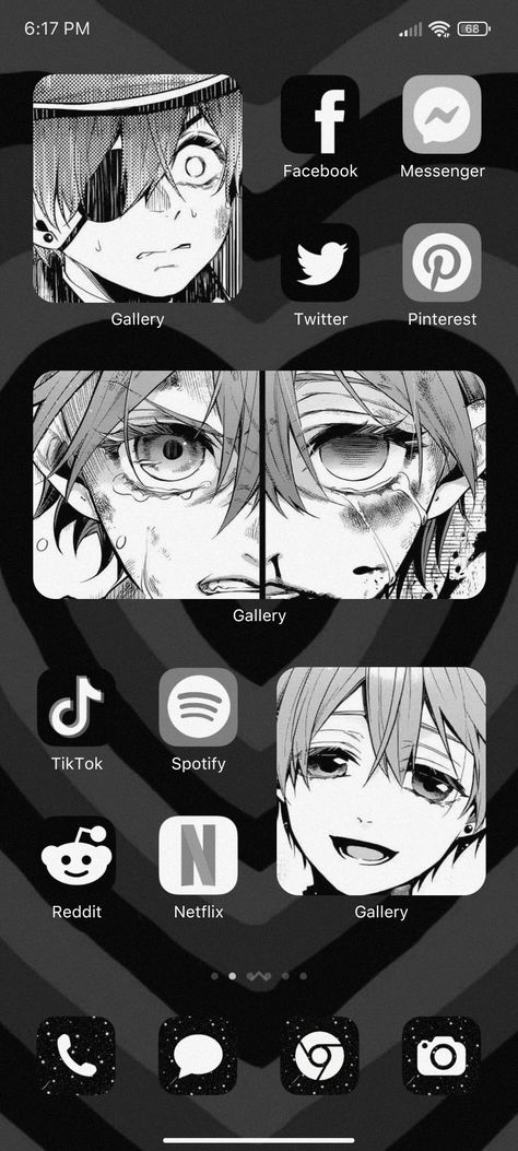 Manga Homescreen, Ciel Phantomhive Wallpaper, Samsung Homescreen, Manga Aesthetic, Phone Layout, Ciel Phantomhive, Homescreen Layout, Aesthetic Iphone, Aesthetic Iphone Wallpaper