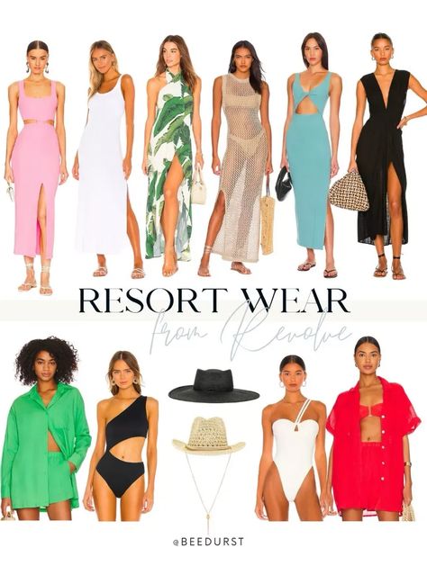 The perfect resort wear outfits for your next tropical vacation! All details on my LTK below! Resort Wear Outfits, Summer Outfits Beach Vacation, Vacay Looks, Summer Outfits Beach, Resort Look, Midsize Fashion, Beach Vacation Outfits, Pocket Blouse, Spring Break Outfit