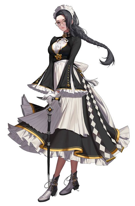 Maid Adela Art - Immortal Soul: Black Survival Art Gallery Maid Outfit Anime, Anime Maid, Maid Outfit, Elsword, Armor Concept, Girls Characters, 영감을 주는 캐릭터, Female Character Design, Beautiful Fantasy Art