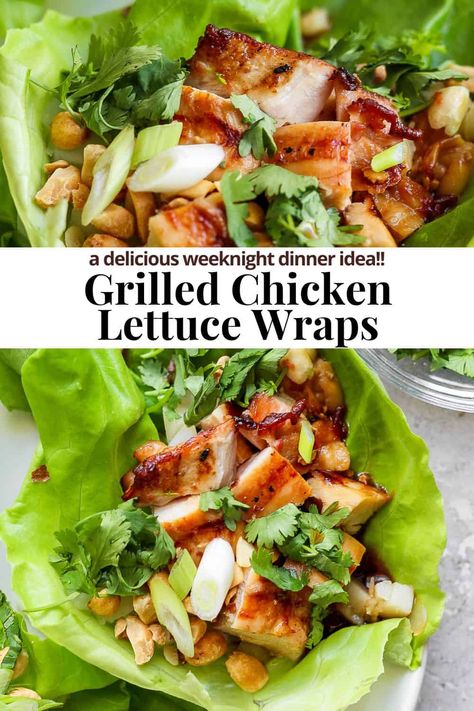 Aip Chicken Lettuce Wraps, Grilled Chicken Lettuce Wraps, Lettuce Wraps Chicken, Quick Chicken Marinade, The Best Grilled Chicken, Easy Lettuce Wraps, Best Grilled Chicken, Wooden Skillet, Bacon Lettuce Tomato