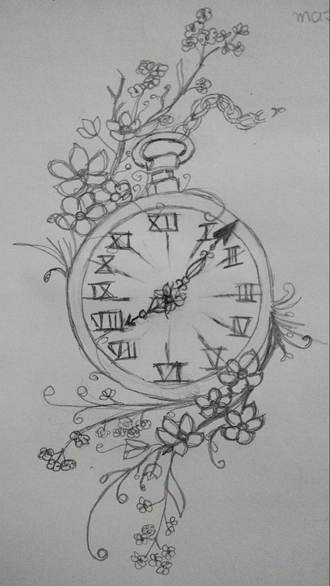 Vintage Clock Aesthetic Drawing, Clock Pencil Drawings, Cool Clock Drawing, Fairytale Sketches Drawings, Vintage Pencil Drawings, Drawing Ideas Pencil Sketches Aesthetic, Cute Clock Drawing, Clock Aesthetic Drawing, Clock Sketch Drawing