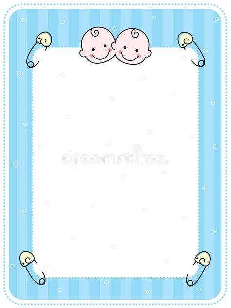 Baby boy arrival card / background. Cute blue striped frame / border with two ba #Sponsored , #Ad, #AFFILIATE, #arrival, #Baby, #boy, #card Stroller Illustration, Baby Boy Background, Free Printable Baby Shower Invitations, Boy Frame, Invitation Frames, Card Background, Baby Posters, Baby Frame, Scrapbook Background