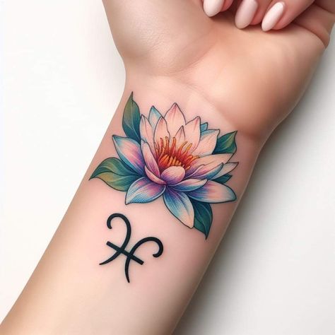 Lotus Flower Tattoo Designs For Women, Triple Tattoo, Tattoo Designs For Female, Flor Tattoo, Pretty Flower Tattoos, Lotus Flower Tattoo Design, Bright Tattoos, Lotus Tattoo Design, Tattoos For Women Flowers