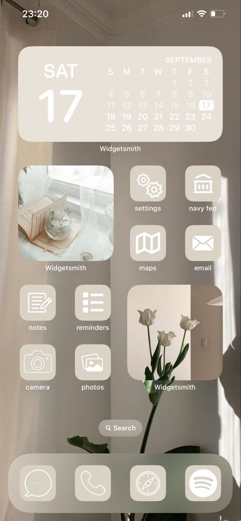 Phone Backgrounds Aesthetic Beige, Ios 16 White Aesthetic, Ios 16 Home Screen Ideas 2023, Clean Aesthetic Widget, White Homescreen Widgets, White Aesthetic Homescreen Wallpaper, Vanilla Girl Aesthetic Widgets, Ios 16 Homescreen Ideas Aesthetic, Beige Ios 16 Homescreen