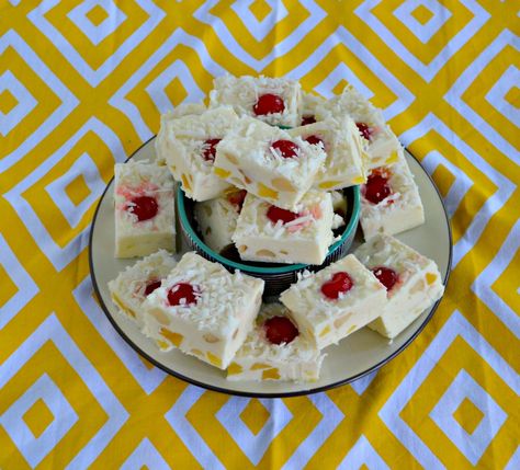 This easy Pina Colada Fudge takes just 10 minutes to make and one bite will take you to the tropics!