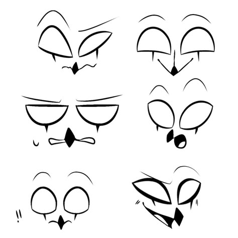 Helluva Boss Expressions, Imp Character Design Helluva Boss, Helluva Boss Eyes Reference, How To Draw Helluva Boss Style, Stolas Drawing Reference, Helluva Boss Artstyle, Helluva Boss Template, Stolas References, Helluva Boss Base Pose