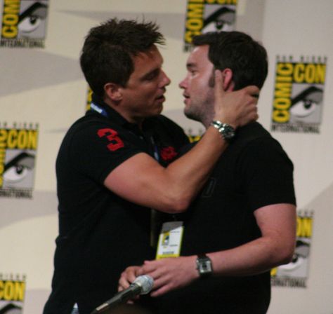 Gareth David Lloyd, Captain Jack Harkness, Jack Harkness, Oh Captain My Captain, Bbc Tv Series, John Barrowman, Captain My Captain, Men Kissing, Torchwood