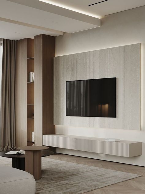 Modern Tv Room, Living Room Wall Units, Wall Decoration Ideas, Home Hall Design, Tv Room Design, Living Room Design Inspiration, Tv Wall Design, Tv Unit Design, Living Room Design Decor