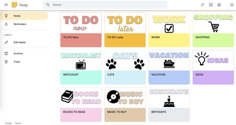 Customize Google Keep for math, tech, & teaching with free headers. Organize digital notes with colorful, educational templates. Google Keep Headers Free Editable, Google Keep Headers Free, Google Keep Aesthetic, Google Keep Ideas, Google Organization, Keep Aesthetic, School Trip Packing, Google Keep Headers, Artful Agenda