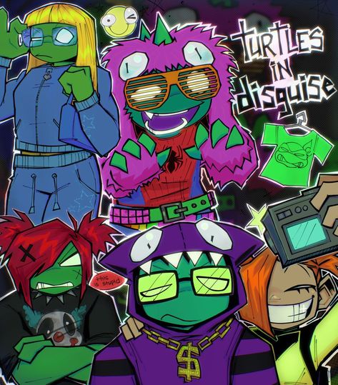 Eazybridget Tmnt, Eazybridget Art, Scene Emo Art, Tmnt Fanart, Tmnt Characters, Ninja Turtles Funny, Teenage Mutant Ninja Turtles Artwork, Teenage Mutant Ninja Turtles Art, Ninja Turtles Artwork