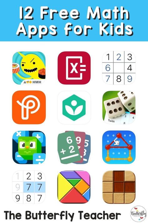 Math Apps For Kids, Best Learning Apps, Free Math Centers, Free Educational Apps, Best Educational Apps, Student Apps, Online Preschool, Mathematics Activities, Educational Apps For Kids