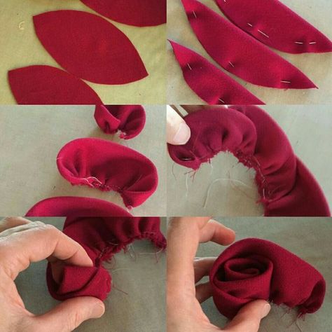 Make Flowers, Making Fabric Flowers, Rose Pillow, Fabric Flower Tutorial, Velvet Rose, Handmade Flowers Fabric, Sewing Tutorials Clothes, Sewing Crafts Tutorials, Fashion Sewing Tutorials