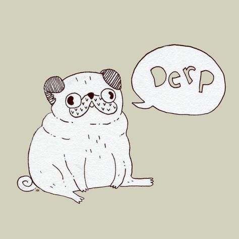 fat pug Pug Illustration Cute, Pug Face Drawing, Pugs Cartoon, Cute Pug Drawing, Pugs Drawing, Pug Doodle, Fat Pug, Pug Drawing, Pug Meme