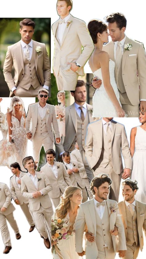 Groomsmen Attire Tan, Champagne Groomsmen Attire, Champagne Groomsmen, Tan Groomsmen Suits, Groomsman Suits, Tan Groomsmen, Groomsmen Suits, Groomsmen Attire, Wedding Party