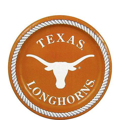 Texas Longhorns Dessert Plates 8ct Longhorn Party, Texas Party, Balloon Shop, Diy Balloon Decorations, Balloon Delivery, Texas Longhorn, Graduation Party Supplies, Halloween Store, Party Kits