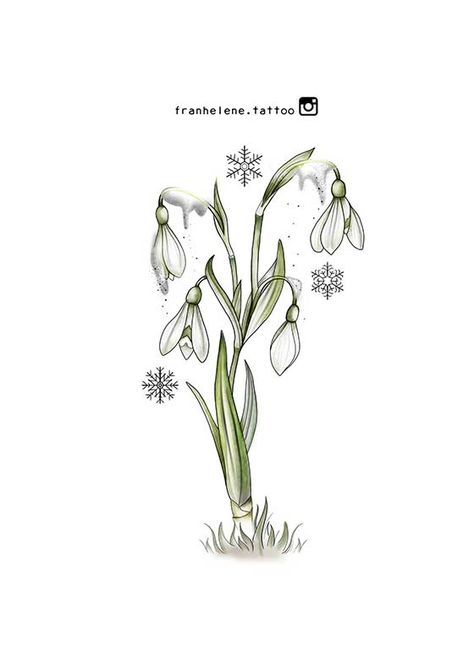 Snow drop tattoo design - High resolution files and stencil available at - fran.helene@outlook.com Snowdrop Flower Aesthetic, Snowdrop Tattoo Design, Snow Drop Tattoo, Snow Drop Flower Tattoo, Snowdrop Flower Tattoo, Witch Pinup, Drop Tattoo, Flower Snowdrop, Snow Drops Flowers