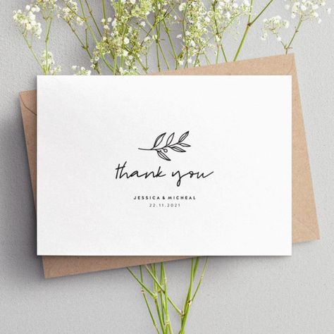 The Best Etsy Wedding Thank You Cards to Show Your Appreciation | Junebug Weddings Postcards Photography, Job Logo, Bag Shoot, Desain Merek, Identity Project, Thank You Card Design, Packing Ideas, Packaging Ideas Business, Small Business Packaging Ideas