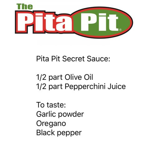 Pita pit secret sauce Pita Pit Recipes, Chicken Pitas Recipes Easy, Pita Pit Copycat, Easy Pita Pocket Recipes, Pita Jungle Garlic Dip Recipe, Pita Pit, Joseph’s Pita Bread Recipes, Pita Pocket Recipes, Fun Foods To Make