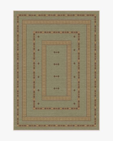 Shop the goop Dilara Sage Green Rug from Ruggable. Our washable rugs are made-to-order, stain-resistant and machine washable. Free shipping! Green Bathroom Rugs, Sage Background, Sage Green Rug, Symmetrical Design, Sustainable Style, Rug Stain, Soothing Colors, Machine Washable Rugs, Green Rug