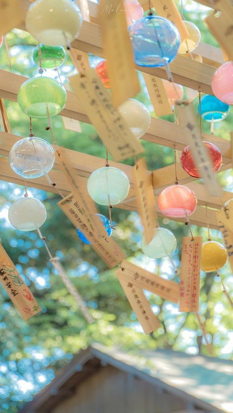 Japanese Summer Wallpaper, Japanese Summer Aesthetic, Japanese Wind Chimes, Japanese Summer, Japan Summer, Japon Illustration, Japan Aesthetic, Aesthetic Japan, Japanese Aesthetic