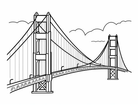 Golden gate bridge painting