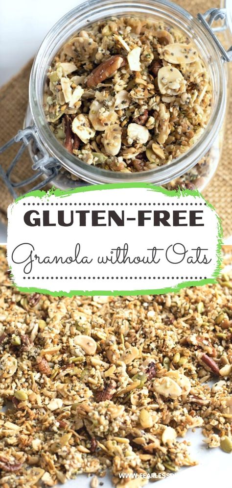 Oat Allergy, Oat Free Granola, Honey Granola Recipe, Quinoa Granola, Granola Recipe Healthy, Paleo Granola, Honey Granola, Easy Granola, Nut Granola