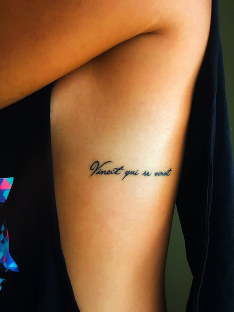 #smalltattoo #beautyandthebeast Side Tattoos Women Ribs Quotes, Side Tattoos Women Ribs, Tattoo Placement For Women, Ribs Quotes, Side Tattoos Women, Rib Tattoos For Women, Omerta Tattoo, Text Tattoo, Bff Tattoos