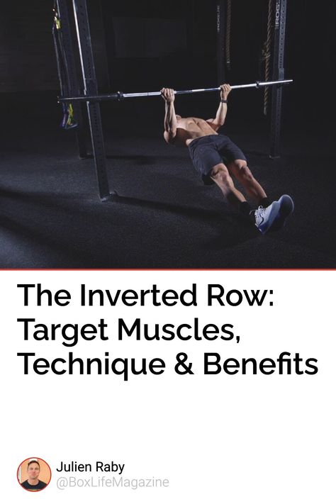 Get familiar with the inverted row's target muscles tips to improve your technique and all the benefits this movement offers. Boxlife tells you everything! Inverted Row, Muscle Hypertrophy, Rowing Workout, Muscle Builder, Muscular Endurance, Compound Exercises, Perfect Posture, Upper Body Strength, Core Muscles