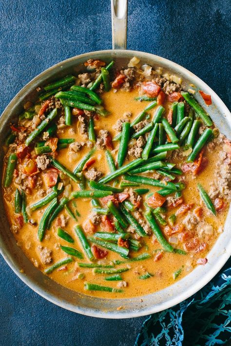 Beef Tinaktak – The Domestic Man Health Ground Beef Recipes, Beef And Green Beans Recipe, Paleo Friendly Recipes, Ground Beef Dishes, Coconut Milk Recipes, Beef Curry, Primal Recipes, Ground Beef Recipes For Dinner, Green Bean Recipes