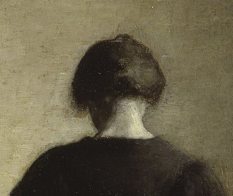 Vilhelm Hammershoi The Back, Black And White, White, Black