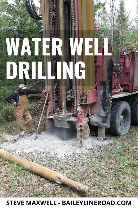 Watch and see a well drilling day at our homestead, the day my son Robert aimed to have water for the house we build together for him. Windmill Water Pump, Survival Prepping Diy, Water Well Drilling Rigs, Water Survival, Windmill Water, Garden Watering System, Water Well Drilling, Well Drilling, Plumbing Problems