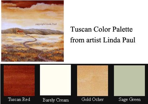 Tuscan Colors - Tuscan Color Palette - Paint Colors Tuscan Paint Colors, Tuscan Color Palette, Rustic Italian Decor, Style Toscan, Tuscan Colors, Rustic Italian Home, Decor Color Schemes, Tuscan Design, Tuscan Kitchen