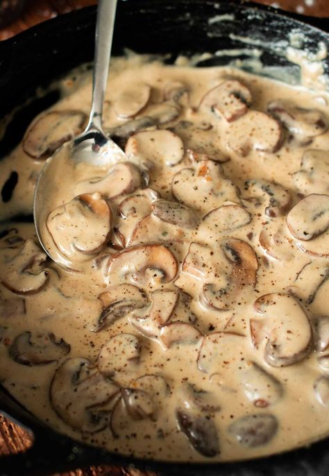 Vegan Mushroom Sauce (for Pasta, Seitan Roast etc.) - Carlo Cao Vegan Mushroom Sauce, Seitan Roast, Vegan Mushroom Pasta, Mushroom Pasta Sauce, Easy Sourdough Bread Recipe, Pasta Easy, Mushroom Cream Sauces, Vegan Mushroom, Vegan Italian