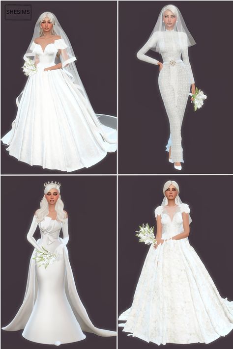 SHESIMS Feralpoodles Sims 4, Sims 4 Wedding Tiara, Sims 4 Cc Wedding Mods, Sims 4 Vail Cc, Sim4 Wedding Dress, Sims 3 Wedding Dress, Sims4 Wedding Veil, Sims 4 Gowns Dresses, Sims 4 Vail