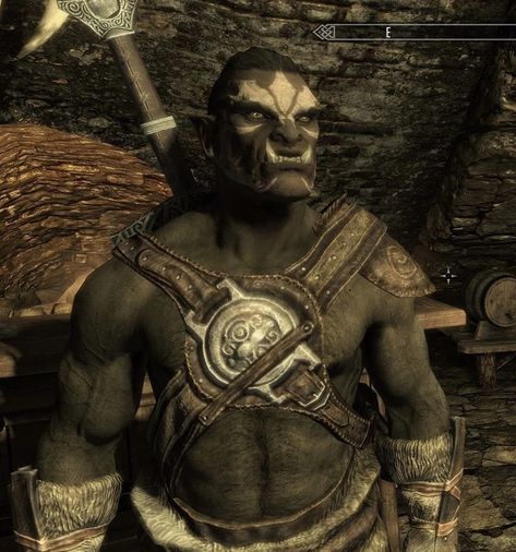 Orc Hairstyles, Skyrim Orc, Elder Scrolls Races, Orc Armor, Elder Scrolls Art, D D Character Ideas, Animated Man, Elder Scrolls V Skyrim, Elder Scrolls Online