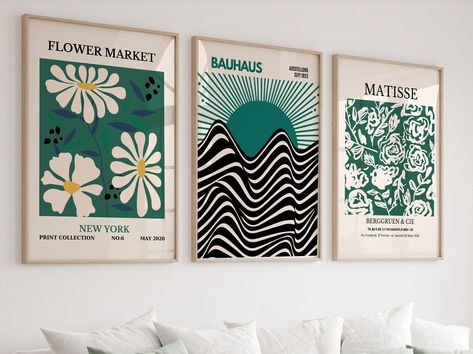 Exhibition Wall Art Set of 3matisse Printflower Market - Etsy Canada Exhibition Wall, Bauhaus Print, Market Poster, Dorm Inspo, Graphic Art Prints, Matisse Print, Flower Market Poster, Room Painting, Museum Poster