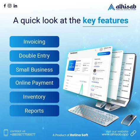 Are you tired of managing your finances manually? 💼📝💰 Take a look at Alhisab - the accounting software that simplifies your financial management tasks. 📊💻🧾 With its key features, including invoicing, inventory management, payroll processing, and reports generation, Alhisab can help you streamline your accounting tasks and make informed decisions. 📈🚀 Try Alhisab today and take your business to new heights! Free Accounting Software, Accounting Student, Invoicing Software, Double Entry, Inventory Management, Accounting Software, Poster Ideas, Frozen 2, Financial Management