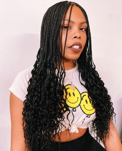 50 Goddess Braids Hairstyles for 2021 to Leave Everyone Speechless Two Goddess Braids, Pick And Drop Braids, Goddess Braids Updo, Goddess Braid Styles, Braids With Curly Ends, Goddess Box Braids, Hairstyles For 2023, Curly Braids, Traditional Hairstyle